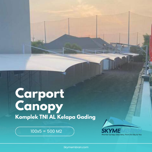 Kanopi membran parkiran Kelapa Gading