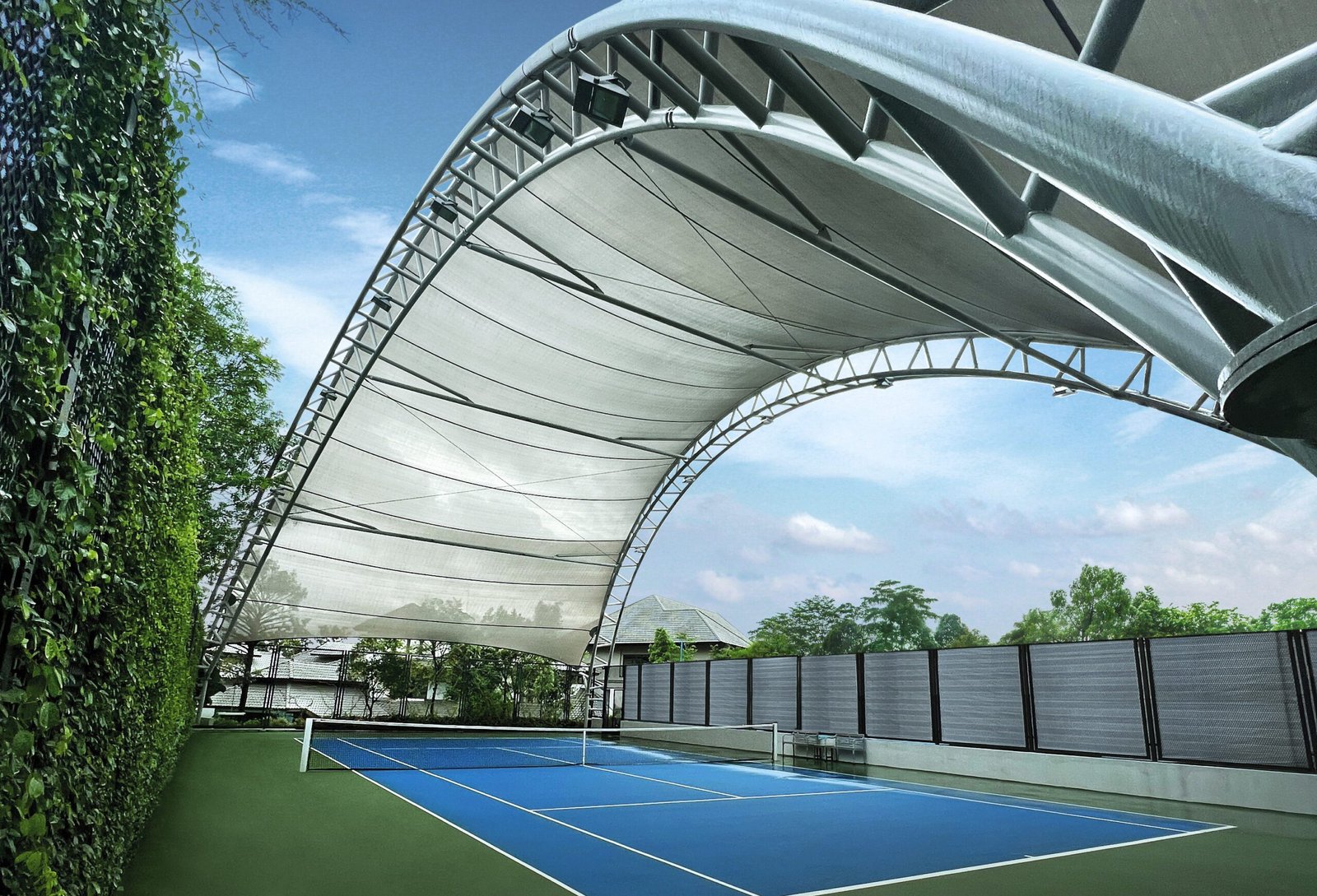 Tension membran lapangan tenis pribadi